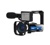QZCX Videocamera Digitale, Video Camcorder 4K WiFi Vlogging Camera Night Vision 5 6MP Beauty Light Touch Screen Vlogging For Webcam Camera(32GB SD Card,K1 Blue Camera Kit)
