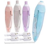 QZDAFFIC 4 Pezzi Bianchetto a Nastro Scalabile avec 4 Sostituibile Correttore a Nastro, 5mm x 6m Correttore Bianchetto Colla Roller per Legami Cartoleria Cancelleria Ufficio