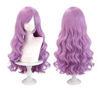 QZDAFFIC Parrucca Viola Lunga, 29’’ Parrucca Riccia Donna Barbie Bambina per Il Matrimonio Del Cosplay di Festa Dell'uso Quotidiano