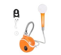 Qzdtue Campeggio Shower, Portatile all'aperto Pompa, Ricaricabile Pocket Sprayer, Arancione, Impermeabile Handheld Head, per Viaggio, Auto, Pet Washing, Hiking, attività all'aperto, Spiaggia