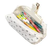 Qzdtue Case, Stationery Organizer, Portable Storage Box, 7,28 x 2,56 x 2,95 pollici, Aesthetic Pattern with Zipper and Large Capacity, for Kids Teens College Girls Classroom Travel