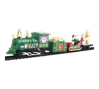 Qzdtue Electric Christmas Train, Holiday Model Locomotive, Miniature Track Set, Train Decoration with Sound and LED Lights, Toy Entertainment for Kids Boys Family Holiday Celebration Around Tree