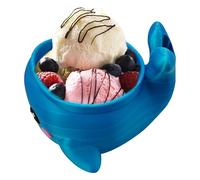 Qzdtue Ice Cream Holder, Insulated Whale-Themed Dessert Container, Cute Storage, 12.1x14.9x15.3cm, Desktop Decor for Kids and Adults, Ideal Travel, Picnics, Kitchen, Workplace, Weather