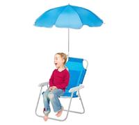 Qzdtue Kids Beach Chair, Reclining Seat with Umbrella, Portable Outdoor Furniture, Foldable Lightweight Frame, for Garden, Picnic, Travel, Lawn, Pool, Patio, Trip, 18.5x14.57x11.81 Inches