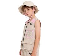 Qzdtue Kit Da Esploratore Per Bambini - Con Cappello E Completo Leggero,Gilet da Campeggio da Esploratore per Bambini - Per Ragazzi E Ragazze Escursioni Campeggio Esplorazione Parchi Giardino