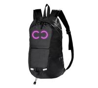 Qzdtue LED Backpack, Luminous Pattern Rucksack, Travel Laptop Bag, Ampia Capacity Storage, Water Resistant Design, Perfect for Cycling, Trekking, Commuting, Camping, 15,75 x 9,84 x 4,72 Inches, Nero