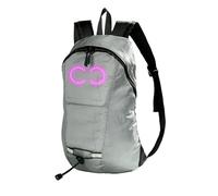 Qzdtue LED Backpack, Luminous Pattern Rucksack, Travel Laptop Bag, Ampia Capacity Storage, Water Resistant Design, Perfect for Cycling, Trekking, Commuting, Camping, 15,75 x 9,84 x 4,72 Inches, grigio