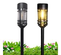 Qzdtue Luci solari per vialetti esterni, impermeabili, 7,4 x 7,4 x 45 cm, design automatico a risparmio energetico, decorazione elegante per vialetti, ideale per patio, prato, cortile, sentieri del