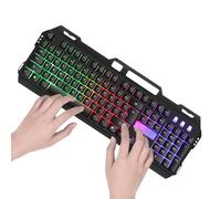 Qzdtue Mechanical Game Keyboard | Game Mechanical Keyboard | RGB Mechanical Keyboard | Light Up Aesthetic Keyboard, Compact Keyboard, Office Mechanical Keyboard, Backlit Keyboard