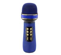 Qzdtue Microphone for Singing, Handheld Wireless Mic, Wireless Party Microphone with LED Lights, 3-Layer Noise-Canceling, for Birthday, Wedding, Christmas, Multi-function Buttons
