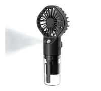 Qzdtue Portable Handheld Mist Fan, 4-Speed Rechargeable Cooling Device, Built-In Water Tank, 16x7x4cm, Long Battery Life for Travel, Camping, Indoor and Outdoor Use Compact Mister