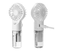 Qzdtue Portable Handheld Mist Fan, 4-Speed Rechargeable Cooling Device, Built-In Water Tank, 16x7x4cm, Long Battery Life for Travel, Camping, Indoor and Outdoor Use Compact Mister
