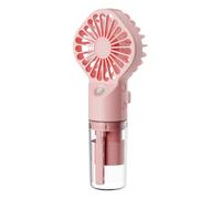 Qzdtue Portable Handheld Mist Fan, 4-Speed Rechargeable Cooling Device, Built-In Water Tank, 16x7x4cm, Long Battery Life for Travel, Camping, Indoor and Outdoor Use Compact Mister
