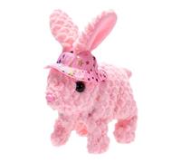 Qzdtue Realistic Bunny Toy, Simulated Rabbit Figure, 7.48x6.69x3.15inches, Interactive Walking Pet, Electronic Cashmere Plush, Accessory Included, for Ear Shaking Action, Easter Surprise