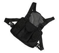 Qzdtue Running Pack Giacca, Lightweight Adjustable Chest Rig, Pockets Breathable Shoulder Strap Organizer, 28 x 23 x 2 cm per Running Fishing Hiking Outdoor Sports Set, Attributo singolo, Se référer