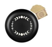 Qzdtue Scrying Bowl, Prayer Offering Bowl, Ritual Holder Plate, Vintage-Inspired Design, Symbolic Religious Accent, Ideal for Meditation, Worship, Manifestazione, Ceremony, Spiritual Decor