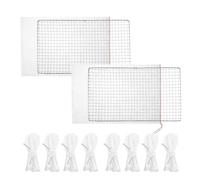 Qzdtue Skimmer Screen, Pool Guard, 17,72 x 11,81 pollici, Detriti Netto, Stainless Mesh Layer, Rope Frame Support, Large Size Fit, Hotel School Use, for Outdoor Pond Protection, Residential