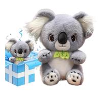 Qzdtue Stuffed Koala, Soft Animal Plush, Cuddly Toy Doll, Huggable Lightweight Design, Comforting Decorative Companion, for Car Seat Nursery Bedroom Travel or Playroom Use Decor