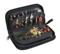 Qzdtue Tackle Bag, Fishing Tackle Storage Organizer, Sturdy Gear Protection Wrap, Bait Pouch with Multiple Compartments, 6,3 x 3,94 x 1,77 pollici for Outdoor Fishing, Camping and Hiking, multicolore,