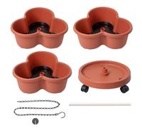Qzdtue Torre da giardino verticale, 3 ripiani, mobile con ruote rimovibili, 31,5 x 13,5 cm, ideale per coltivare ortaggi, fragole, fiori, uso interno ed esterno