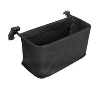 Qzdtue Trolley Storage Bag, Pushchair Organizer, Cart Attachment Caddy, Black, Oxford Cloth Pocket with Secure Hooks, Lightweight Foldable Design, for Shopping Picnic Garden Travel Use