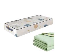 Qzdtue Under Bed Storage Containers, Rolling Bin Organizer, Clear Stackable Solution, 80 x 50 x 20 cm, with Wheels and Lid Set of 2, for Laundry, Moving, College Dorm, Home Closet Use Comforter