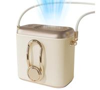 Qzdtue Ventilatore in vita, ventilatore portatile da scrivania, 8,5 x 6,9 x 7,1 cm, raffreddatore d'aria ricaricabile con 3 velocità, gadget fantastici per escursioni, , campeggio, viaggi