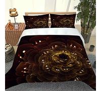 QZDUCN Copripiumino 200x200cm Fiori Gialli Luminosi 3D Stampa Copripiumino E 2 Federe Adatto Bambini Adulti Ragazzi E Ragazze Con Cerniera Nascosta Morbido Microfibra Set Biancheria Da Letto