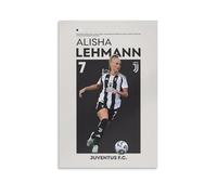 QZFNCOYU Alyssa Lehmann Juventus calciatore su tela, decorazione artistica da parete per soggiorno e camera da letto, 20 x 30 cm
