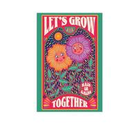 QZFNCOYU Poster su tela con scritta "Let's Grow Together", decorazione artistica da parete per soggiorno, camera da letto, 60 x 90 cm