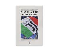 QZFNCOYU Poster su tela, motivo: Juventus Fino Alla Fine Art, decorazione artistica da parete per soggiorno, camera da letto, 30 x 45 cm