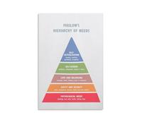 QZFNCOYU Poster su tela, motivo: Maslow Therapy, arte della psicologia, arte dell'educazione e psicologia, decorazione per camera da letto, per ufficio, camera da letto, regalo, 60 x 90 cm