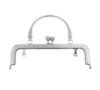 QZHAXITYT Struttura della Borsa in Metallo | Multicolor for realizzare borsette: chiusura a bacio(Silver)