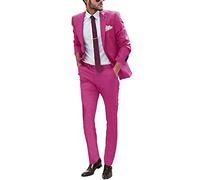 QZI Uomo Abito Slim Fit Giacca e Pantaloni da Sposa Smoking