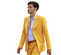 QZI Uomo Completo da Vestitino da 2 Pezzi con Doppia Fibbia e Abito da Festa