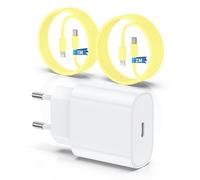 QZIIW Caricatore Per iPhone, adattatore veloce del caricabatterie 20W PD USB C Wall con 1M e 2M di tipo C per fulmine via cavo Lightning compatibile per iPhone 14 13 12 11 Pro Max XR XS X,iPad