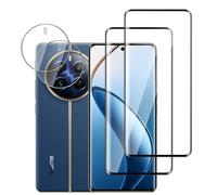 QZJinch 2+2 Pezzi Pellicola Vetro Temperato per Realme 12 Pro/12 Pro Plus,2 Pezzi Pellicola Protettiva e 2 Pezzi Pellicola Fotocamera,3D Copertura Totale,Ultra HD,Senza Bolle,Anti-Graffio,Durezza 9H