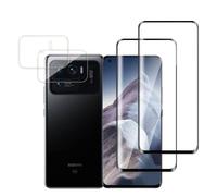 QZJinch 2+2 Pezzi Pellicola Vetro Temperato per Xiaomi Mi 11 Ultra,2 Pezzi Pellicola Protettiva e 2 Pezzi Pellicola Fotocamera,3D Copertura Totale,Ultra HD,Senza Bolle,Anti-Graffio,Durezza 9H