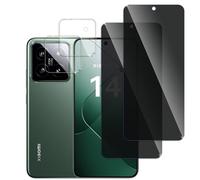 QZJinch 2 Pezzi Privacy Pellicola Protettiva per Xiaomi 14 e 2 Pezzi Pellicola Fotocamera,Senza Bolle,Anti-Graffio, Durezza 9H,Ultra Resistente,Anti-Impronte