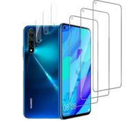 QZJinch 3+3 Pezzi Pellicola Vetro Temperato per HUAWEI nova 5T,3 Pezzi Pellicola Protettiva e 3 Pezzi Pellicola Fotocamera,Bordi curvi 2.5D,Ultra HD,Senza Bolle,Anti-Graffio,Durezza 9H