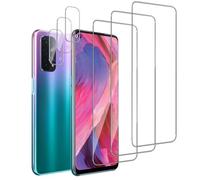 QZJinch 3+3 Pezzi Pellicola Vetro Temperato per OPPO A54 5G,3 Pezzi Pellicola Protettiva e 3 Pezzi Pellicola Fotocamera,Bordi curvi 2.5D,Ultra HD,Senza Bolle,Anti-Graffio,Durezza 9H