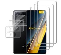 QZJinch 6 Pezzi Pellicola Vetro Temperato per Xiao Mi POCO X6 Pro 5G,3 Pezzi Pellicola Protettiva e 3 Pezzi Pellicola Fotocamera,Bordi curvi 2.5D,Ultra HD,Senza Bolle,Anti-Graffio,Durezza 9H