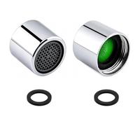 QZKJQDD Set di 2 filtri per rubinetto M20 | Rubinetto a risparmio idrico, in ottone cromato, struttura a nido d'ape, getto d'acqua uniforme, per cucina, bagno, lavandino