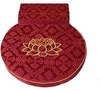 QZLNONTK Tappeto da preghiera, cuscino da meditazione, Cuscino Zen rotondo portatile a forma di loto, adatto for la meditazione degli adulti, meditazione profonda, culto Zen(Red)