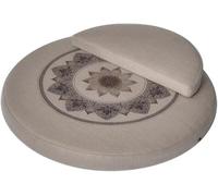 QZLNONTK Tappeto da preghiera, cuscino da meditazione, Set Yoga grande rotondo e cuscino, futon specializzato for tutte le stagioni(Beige,60cm)