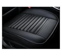 QZQXEMEDQ Set Coprisedili Auto Per Cuscini Protecto PU Leather Pad Mat Chair Cushion Car Seat Front Cover Supporto Traspirante(1 Front Black)