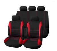 QZQXEMEDQ Set Coprisedili Auto Per Fiat Per 500x Per Palio Per Panda Per Tempra Seggiolino Auto Posteriore Cuscino Cani Supporto Coprisedile Protettivo(Red)