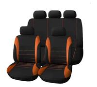 QZQXEMEDQ Set Coprisedili Auto Per Fiat Per 500x Per Palio Per Panda Per Tempra Seggiolino Auto Posteriore Cuscino Cani Supporto Coprisedile Protettivo(Orange)