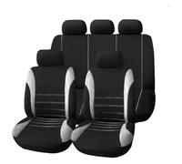 QZQXEMEDQ Set Coprisedili Auto Per Fiat Per 500x Per Palio Per Panda Per Tempra Seggiolino Auto Posteriore Cuscino Cani Supporto Coprisedile Protettivo(Gray)