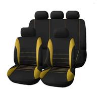 QZQXEMEDQ Set Coprisedili Auto Per Fiat Per 500x Per Palio Per Panda Per Tempra Seggiolino Auto Posteriore Cuscino Cani Supporto Coprisedile Protettivo(Yellow)